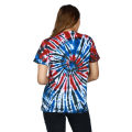 Multicolor  Cotton Round Neck Tie-Dye Printed T-Shirt For Women. 