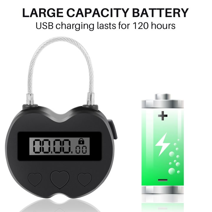 Smart Time Lock LCD Display Multifunction Travel Electronic Timer ...