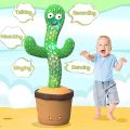 Dancing Cactus Toys, Talking Dancing Cactus Plush Toy Electronic Shake Toys, Repeat English Songs Plush Cactus Toys for Babies, Children Funny Toys. 