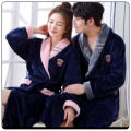 Bathrobe -Women's Robe Sleepwear Autumn Solid Color Flannel Long-Sleeved Sexy Warm Comfort Soft Ladies Nightewear Bathrobe Pack of 1. 