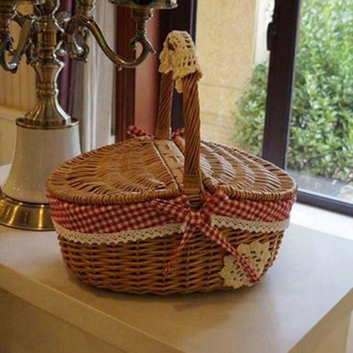 3X%20Hand%20Made%20Wicker%20Basket%20Wicker%20Camping%20Picnic%20Basket%20Shopping%20Storage%20Hamper%20and%20Handle%20Wooden%20Wicker%20Picnic%20Basket%20-%20Image%203