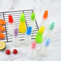 Heat-Resistant Silicone Oil Brush Bottle Oil Dispenser Curved Bottle with Lid Barbecue Oil Brush with Scale Baking Brush Bottle Butter. 