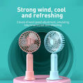 Fancy Korean 3 Speed Mini Fan - Lithium Rechargeable battery With Stand | USB fan | USB Rechargeable. 