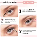 DIY Lash Extension Kit, Individual Lashes with Lash Glue Bond and Seal, 200 Cluster Lashes 8~16mm Natural Look Lash Clusters False Eyelash Extension Kit (40D KIT). 