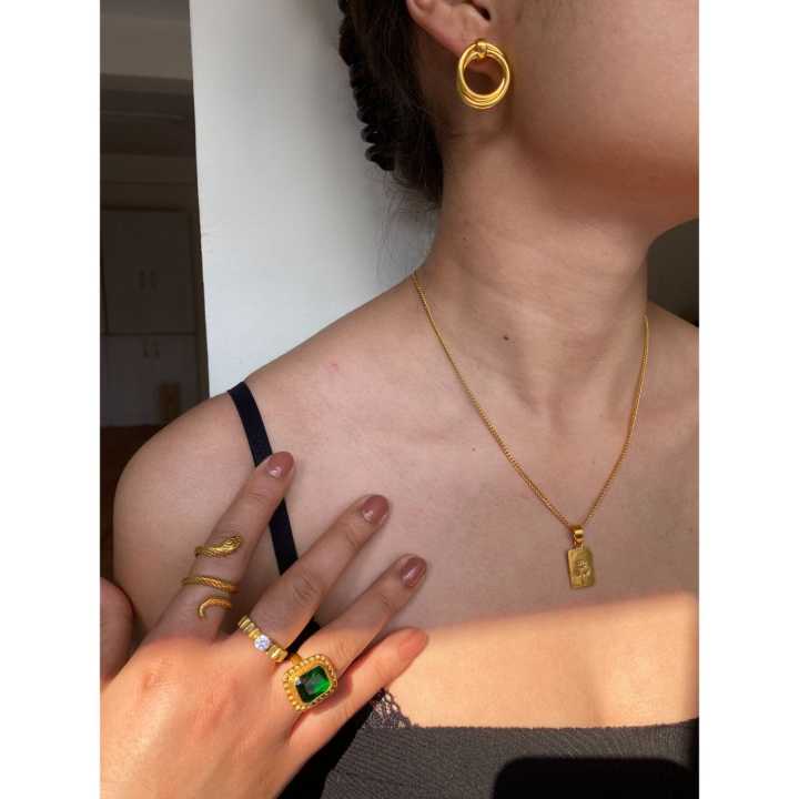 Therapy Nepal Gold Plated Rose Necklace For Women