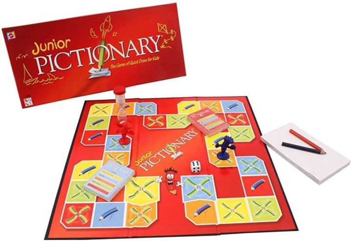 Junior Pictionary | The Game Of Quick Draw For Kids | Mattel Games | Party & Fun Games Board Game