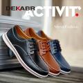 DEKABR New Fashion Men's Casual Shoes Split Hide Men Shoes Hand-Sewn High Quality Basic Working Shoes Big Plus Size 46-47. 