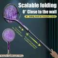 3 in1 Electric Bat Rotary Pest Control Stick Indoor and Outdoor Hand-held Mosquito Swatter with Telescopic Rod. 