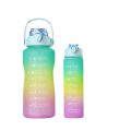 2pcs/Set Sports Large Capacity Water Bottle For Hiking Camping Cup( 2000ml-900ml) - Water Bottes. 