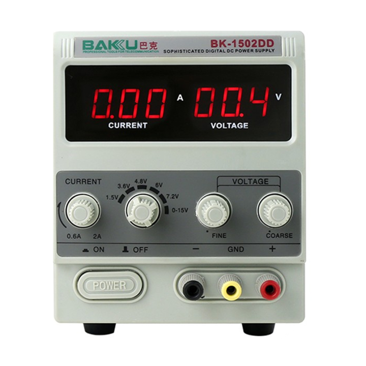 DC Power Supply  Baku 1502DD 15 Volt 2Ampere for Repairing