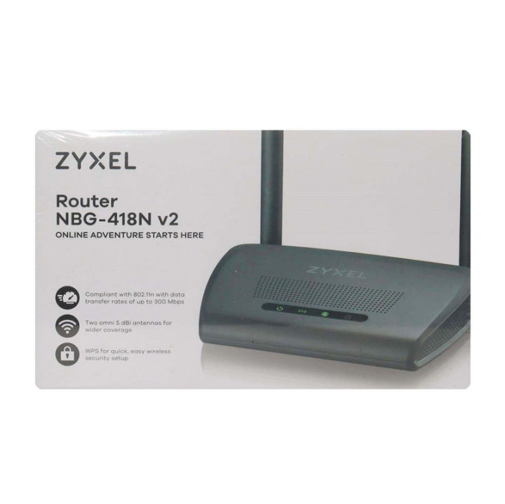 Black ZYXEL 300 Mbps Wifi Router
