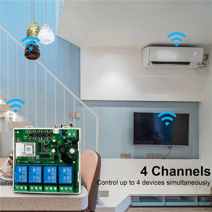 NCANRUI%203X%204CH%20Zigbee%20Smart%20Light%20Switch%20Module%20AC%2085-250V%20RF433%20Receive%2010A%20Relays%20Work%20with%20Assistant,Tuya%20Smart%20Life%20-%20Image%203