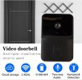 Wireless Smart Video Doorbell Camera with 6100mAh Battery, Cloud Storage, 2.4GHz Wi-Fi, Two-Way Audio, and Advanced Humanoid Motion Detection – Home Security Visual Intercom System. 