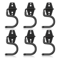JAERBEE 6 Pack Metal Garage Hooks, Heavy Duty S Hooks Tool Hangers for Garage Wall, Shed, Garden Storage Organizer. 
