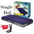 Single Bed Inflatable Mattress Premium Intex Single Inflatable Air Bed, Multicolor, Inflatable Air Bed Air Mattress 191 X 76 X 25 Cm. 