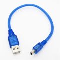 USB A Male to Mini B Charging Data Cable Compatible with Arduino Nano 30cm. 