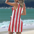 Bikini Cover Up Sleeveless Dress National Flag 1 XXXL. 