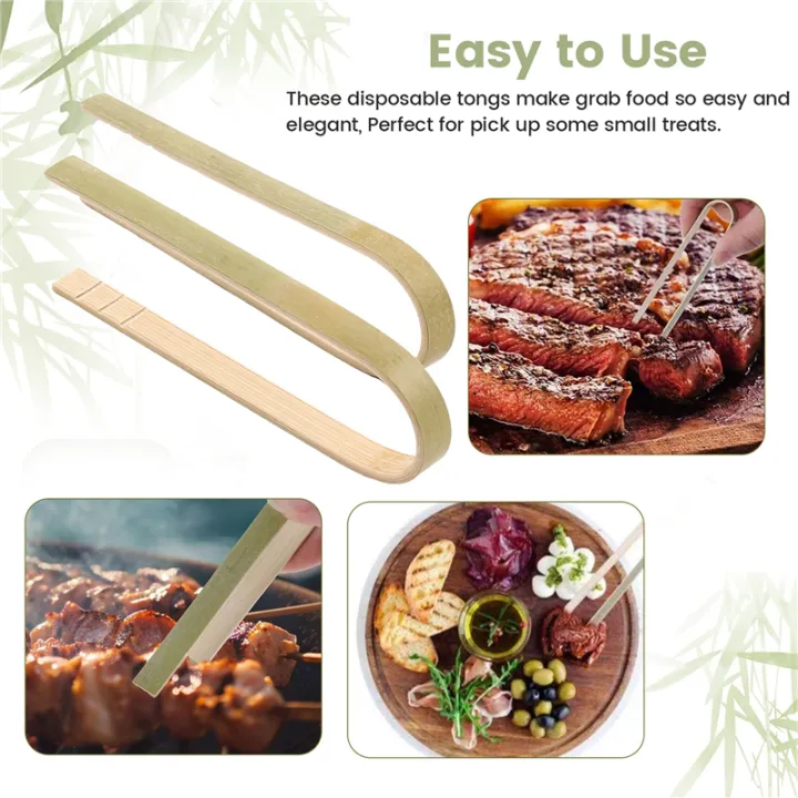 NAMUNY%20120%20Pack%20Mini%20Bamboo%20Tongs,%204%20Inch%20Disposable%20Tongs,%20Eco-Friendly%20Mini%20Disposable%20Bamboo%20Utensils%20Toast%20Tongs%20-%20Image%203