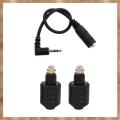 Kqueebee 1x 2.5mm to 3.5mm Stereo Audio Jack Adapter & 2x Optical 3.5mm Female Mini Jack Plug to Digital Toslink Adapter. 