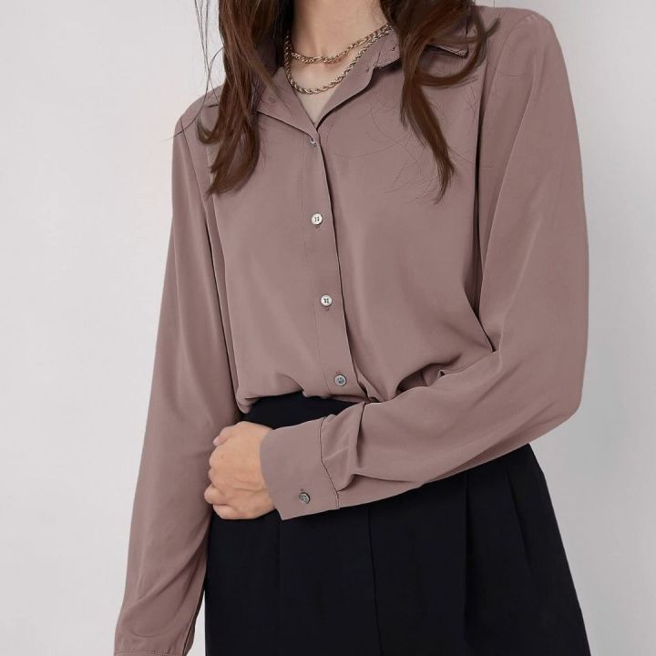 Light%20Brown%20Women's%20Formal%20Shirt%20Fashion%20Top%20for%20Office%20Business%20Casual%20Occasions%20-%20Image%205