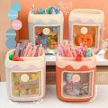 Multifunctional Kawaii Pen Holder Brush Pot Pencil Case Desktop Children Student Stationery Organizer Office Supplies Storage. 
