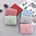 Cute Wallet Small Short Purse for Women - Luxury Design, Microfiber Synthetic PU Leather, Compact and Stylish. 
