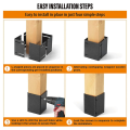 Post Base Protectors Guard for Wooden Mailbox Bracket, Protect Pavilion Deck Railing From Lawnmower. 