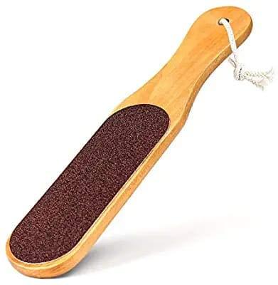 Rustic Rituals Seesam Wood Wooden Double Sided Mild Foot File  Pedicure Filer With Wooden Handle For Dead Skin Removal, Beige, 200 g