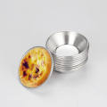 25 Pack Egg Tart Mold Egg Tart Cup Egg Tart Base, Round Resuable Nonstick (Aluminum) Easy to Use Silver. 