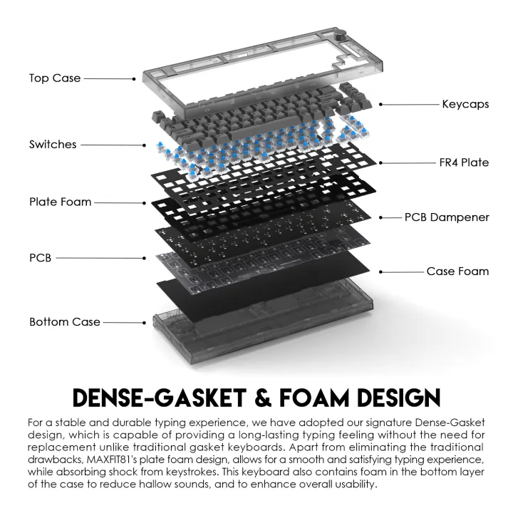 FANTECH%20MAXFIT81%20MK910%20Wireless%20Bluetooth%2075%25%20Mechanical%20Keyboard%20Gaming%20PBT-Black(Yellow%20Switch)%20-%20Image%204