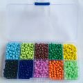 Glass Seed Beads 10 Colors Box Set For Jewelry Making 3MM. Pote For DIY Arts & Crafts. 