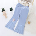 2023 Spring Dress Girls' Flared Pants Spring and Autumn New Children's Outer Wearing Western Style Pants Girl's All-match Trendy Trousers. 