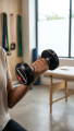 5KG Rubber Coated Dumbbell (1 Piece) | Non-Slip Chrome Handle Weight for Home Gym & Strength Training. 