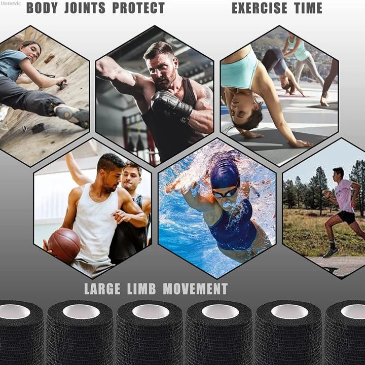 Uonevic%20Accessories:%20Spun%20Fabric%20Waterproof%20Self%20Adhesive%20Color%20Tattoo%20Grip%20Stretch%20Luxury%2012/6%20Black%20Tape%2096/48/24/with%20Covering%20Tape%20No%20Fingers%20Protective%20Tattoo%20-%20Image%205