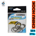 Chinu Hook High Carbon Steel 10 Pcs 10 Size Light Wire Forget Hook For Saltwater And Freshwater. 