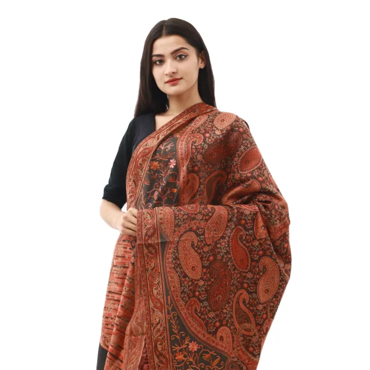 Black%20With%20Maroon%20And%20Golden%20Colour%20Floral%20%20Pasmina%20Shawl%20For%20Women%20-%20Image%204