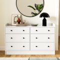 Kamakhya decor  6 Drawer Dresser White, Modern Wooden Dressers & Chests of Drawers for Bedroom, Living Room, Dresser for Nursery( 48*16*36inch). 