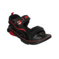 Black Solid Strappy Shoes For Boys. 