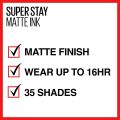 Maybelline New York Super Stay Matte Ink Liquid Lipstick - Seductress 5ml. 