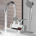 Instant Hot Water Faucet Bathroom And Kitchen Electric Water Heating Tap Temperature Display With Shower. 