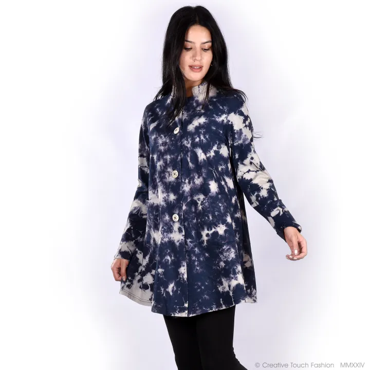 Creative%20Touch%20Fashion%20Navy%20blue%20mix%20Patterned%20Cotton%20Tie-Dye%20Outer%20For%20Women%20WJK4377%20-%20Image%202