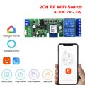 Bizzy TuYa WiFi RF 433MHz Smart Garage Door Sliding Door Gate Opener Controller Wireless DC AC 12V 24V Switch Support Remote Control. 