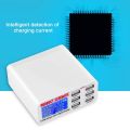 Quick Charge 3.0 6Port USB Fast Charging Dock, Strong Compatibility USB Charger, Multi Port USB Wall Charger, LCD Display ligent IC Auto Detect Tech. 