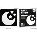 Black White High Contrast Card Montessori Baby Vision Stimulation Cards Stimulate Newborn Visual Early Educational Learning Toys. 