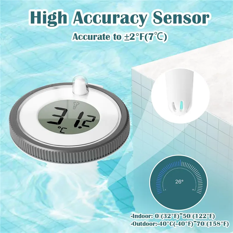 Wireless Pool Thermometer,Floating Easy Read, Digital Pool
