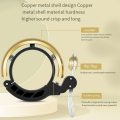 Bicycle Bell Retro Copper Bell Metal Clamp Safety Warning Alarm Gold. 