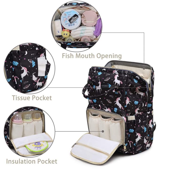 Unicorn%20Printed%20Multifunction%20Waterproof%20Diaper%20Backpack%20-%20Image%209