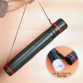 Zishfas Roll-up Art Container Large Capacity Poster Tube Holder with Shoulder Strap for Blueprint Document Storage Extendable for Small. 