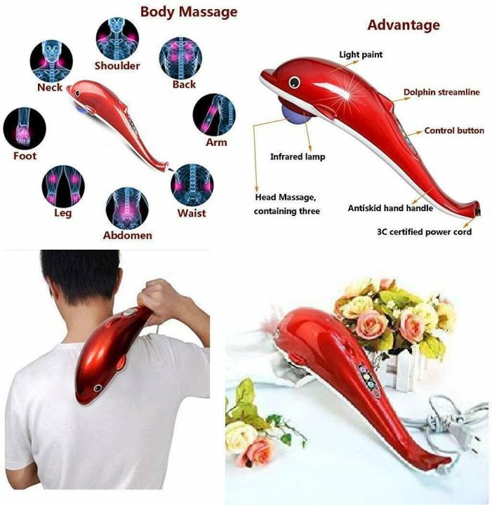 Vibrating Heat Full Body Dolphin Massager(Multicolour)