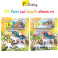 3Pcs Diy Painted Graffiti Dinosaur Children's Science and Educational Toy for Kids Drawing Toys Coloring 3D Jungle Animal Model. 